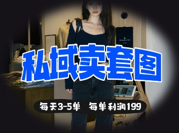 私域卖套图每天3-5单，每单利润99-AI搞钱研究院