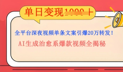 全平台深夜文案新风口：DeepSeek生成百万播放量金句，治愈系内容涨粉速度快4倍-AI搞钱研究院