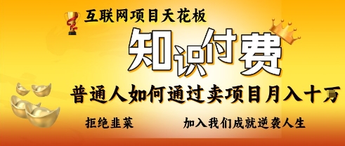 互联网项目天花板，知付付费项目，普通人如何通过卖项目月入十个，拒绝韭菜【揭秘】-AI搞钱研究院