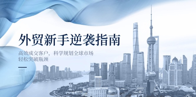 （14201期）外贸新手逆袭指南：高效成交客户，科学规划全球市场，轻松突破瓶颈-AI搞钱研究院